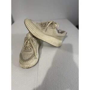 Dolce Vita Dolen Womens Shoes Beige Knit Sneakers Chunky Low Top Fashion‎ US 8